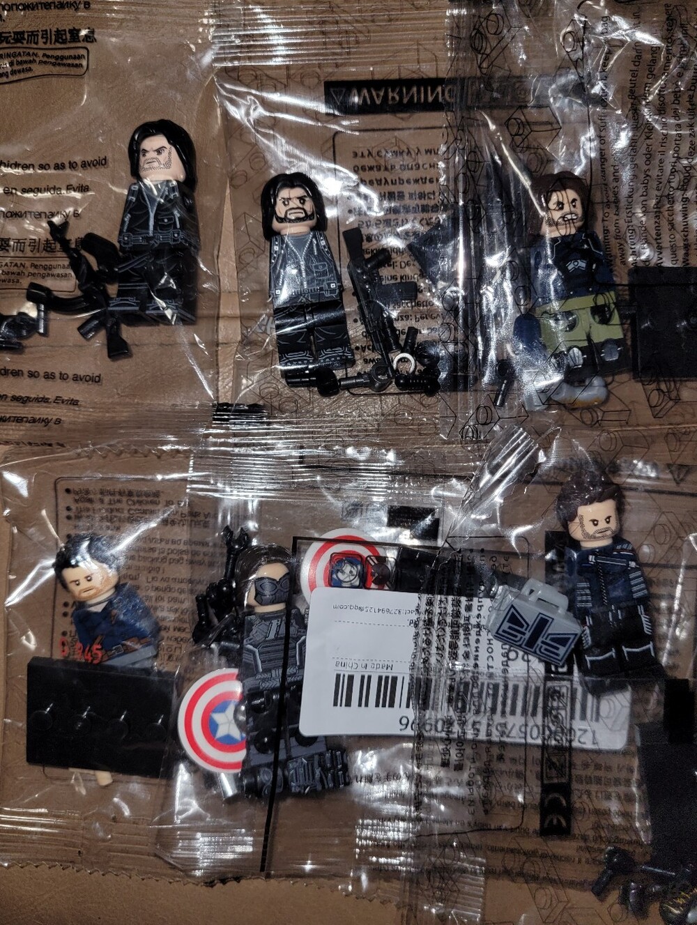 New Marvel Bucky/Winter Soldier 6 Variant Minifigure Set
